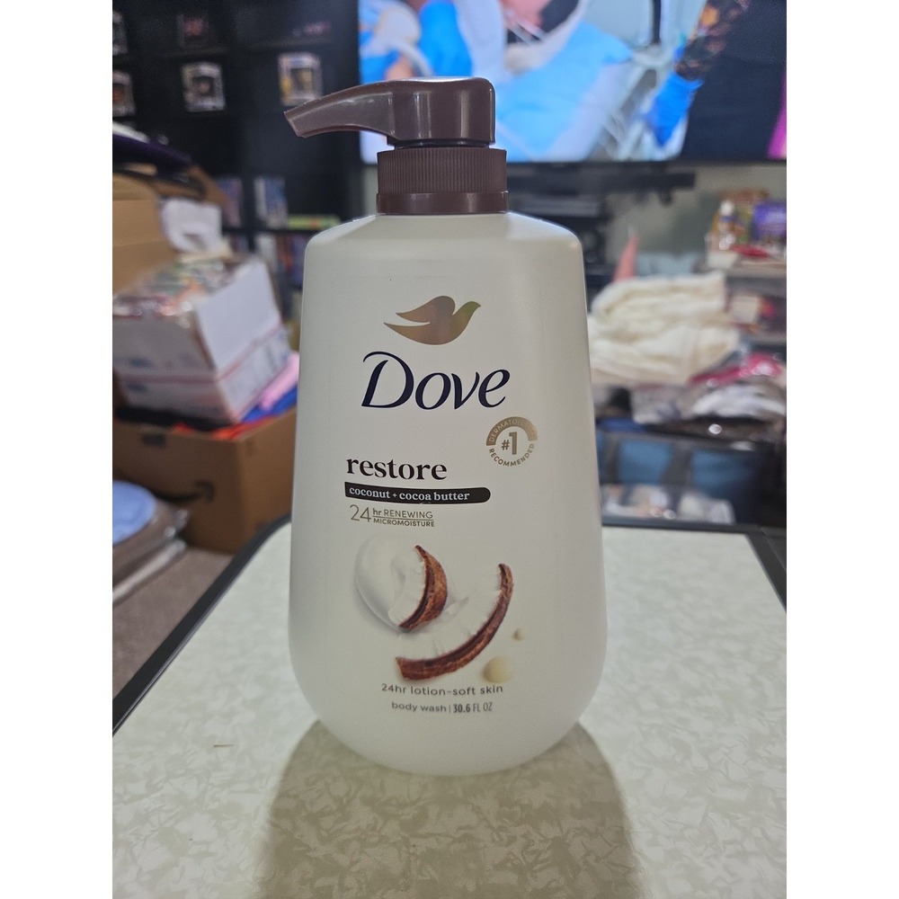 Dove 24hr Lotion Body Wash Restore Coconut & Cocoa Butter, 30.6 oz .‎